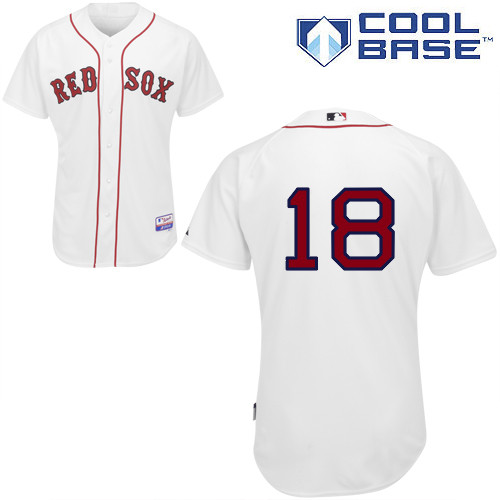 Shane Victorino #18 Youth Baseball Jersey-Boston Red Sox Authentic Home White Cool Base MLB Jersey